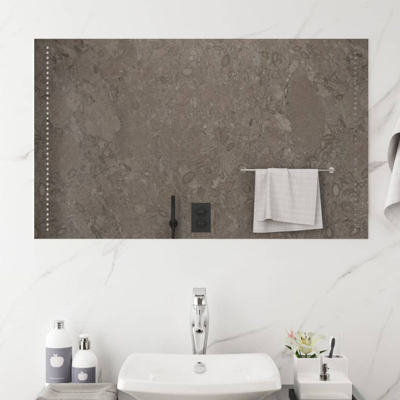 vidaXL LED-es fürdőszobatükör 60x100 cm