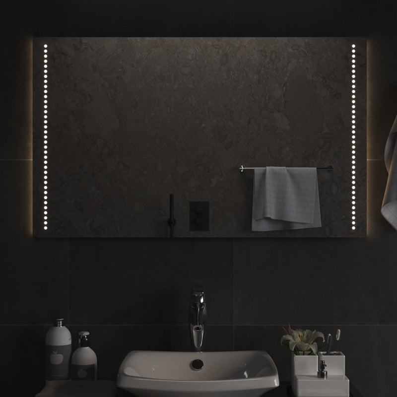 vidaXL LED-es fürdőszobatükör 60x100 cm