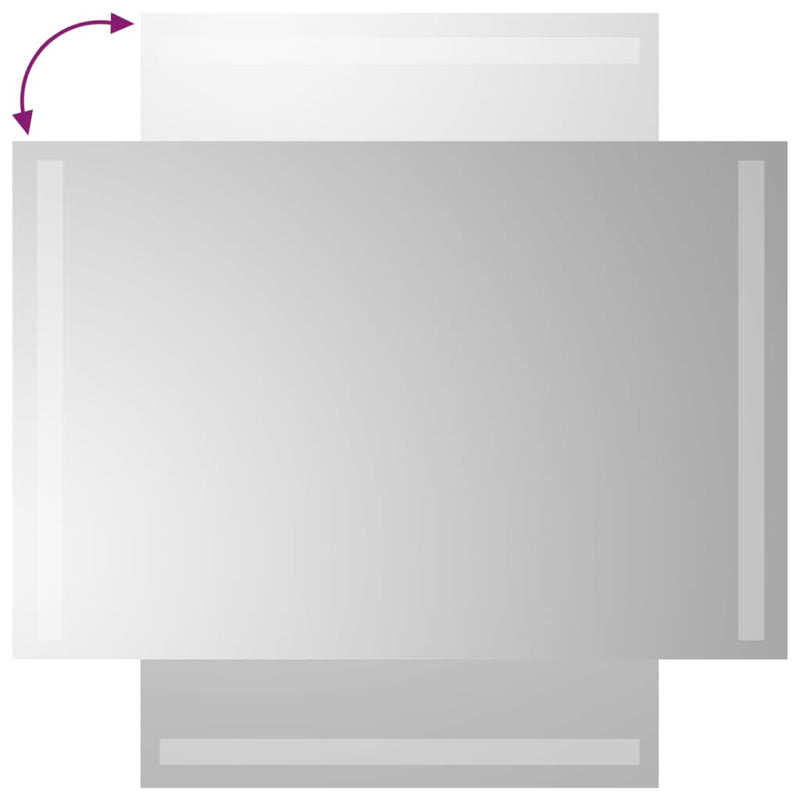 vidaXL LED-es fürdőszobatükör 40x60 cm