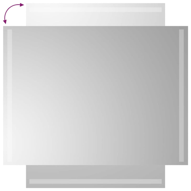 vidaXL LED-es fürdőszobatükör 60x80 cm