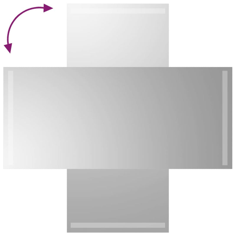 vidaXL LED-es fürdőszobatükör 40x90 cm