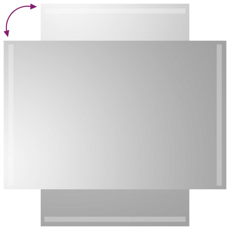 vidaXL LED-es fürdőszobatükör 60x90 cm