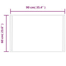 vidaXL LED-es fürdőszobatükör 60x90 cm