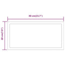 vidaXL LED-es fürdőszobatükör 20x40 cm