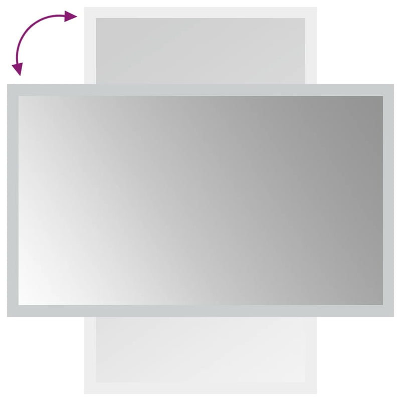 vidaXL LED-es fürdőszobatükör 30 x 50 cm