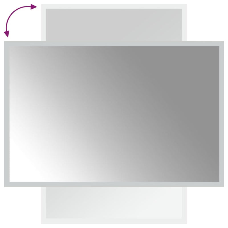 vidaXL LED-es fürdőszobatükör 40x60 cm