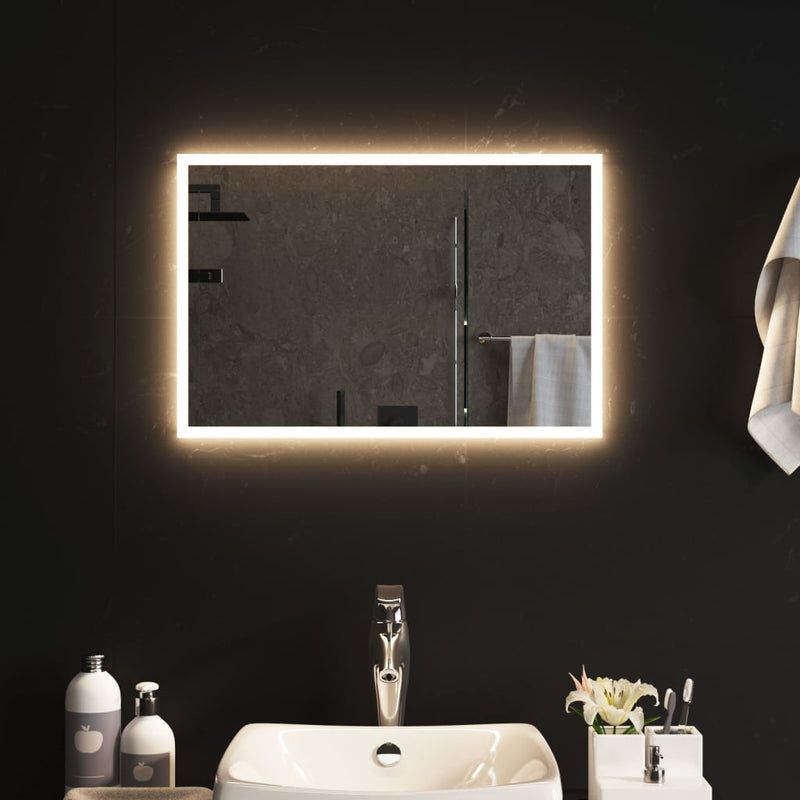 vidaXL LED-es fürdőszobatükör 40x60 cm