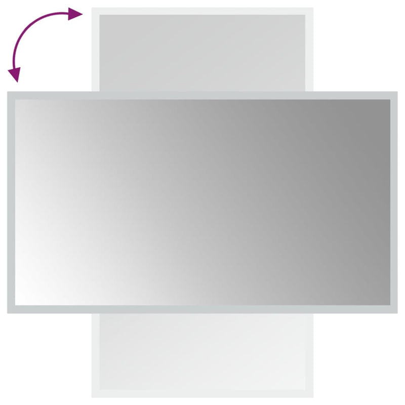 vidaXL LED-es fürdőszobatükör 40x70 cm
