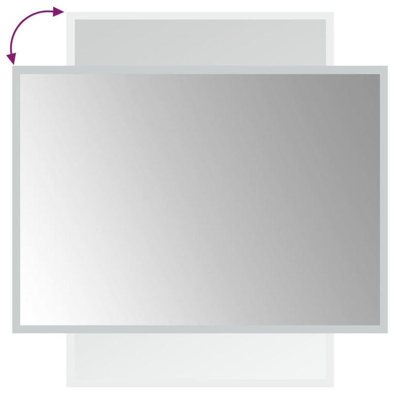 vidaXL LED-es fürdőszobatükör 50 x 70 cm