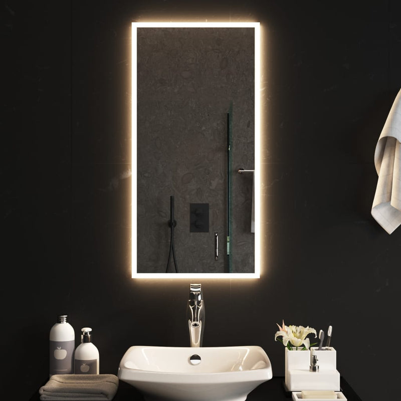 vidaXL LED-es fürdőszobatükör 40x80 cm
