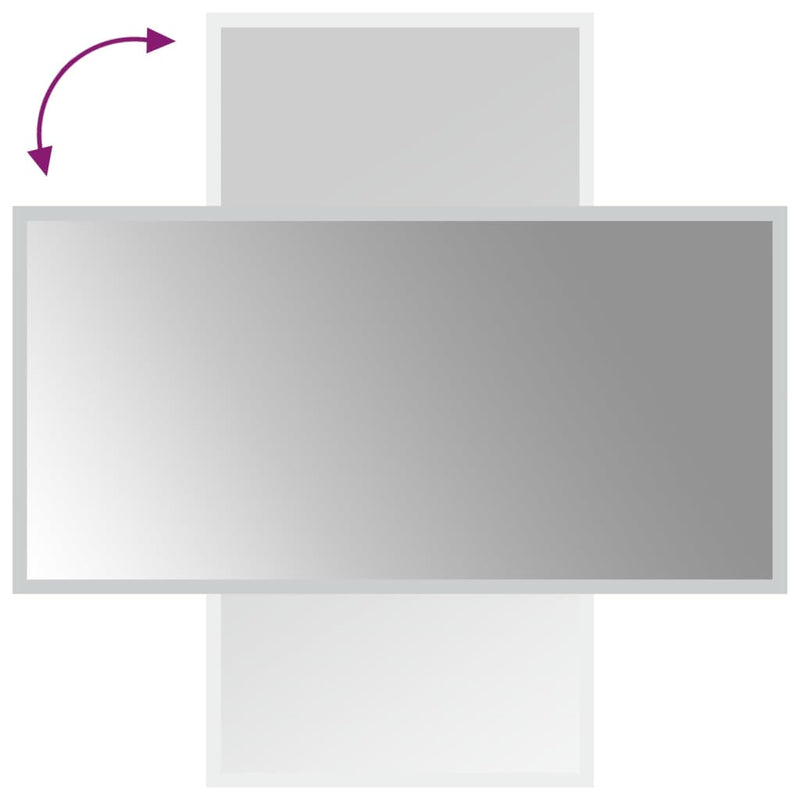 vidaXL LED-es fürdőszobatükör 40x80 cm