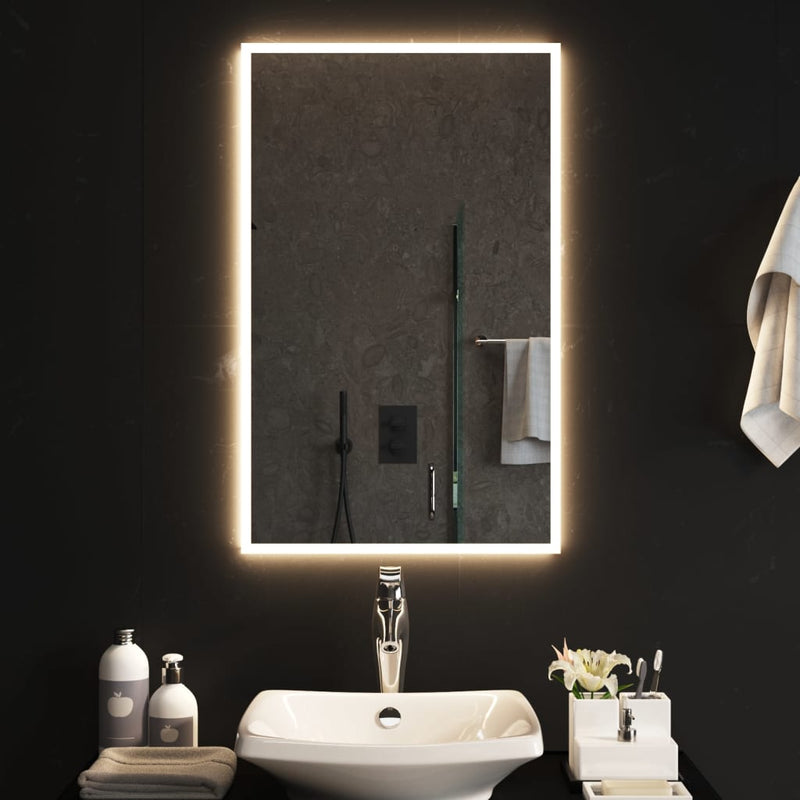 vidaXL LED-es fürdőszobatükör 50x80 cm