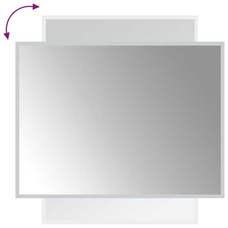 vidaXL LED-es fürdőszobatükör 60x80 cm
