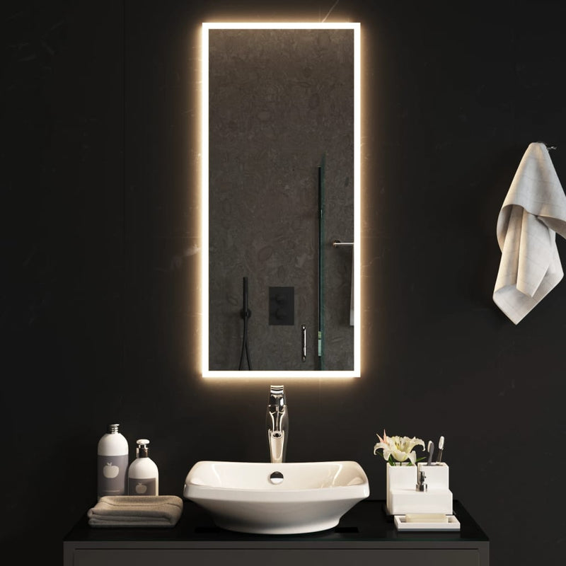 vidaXL LED-es fürdőszobatükör 40x90 cm