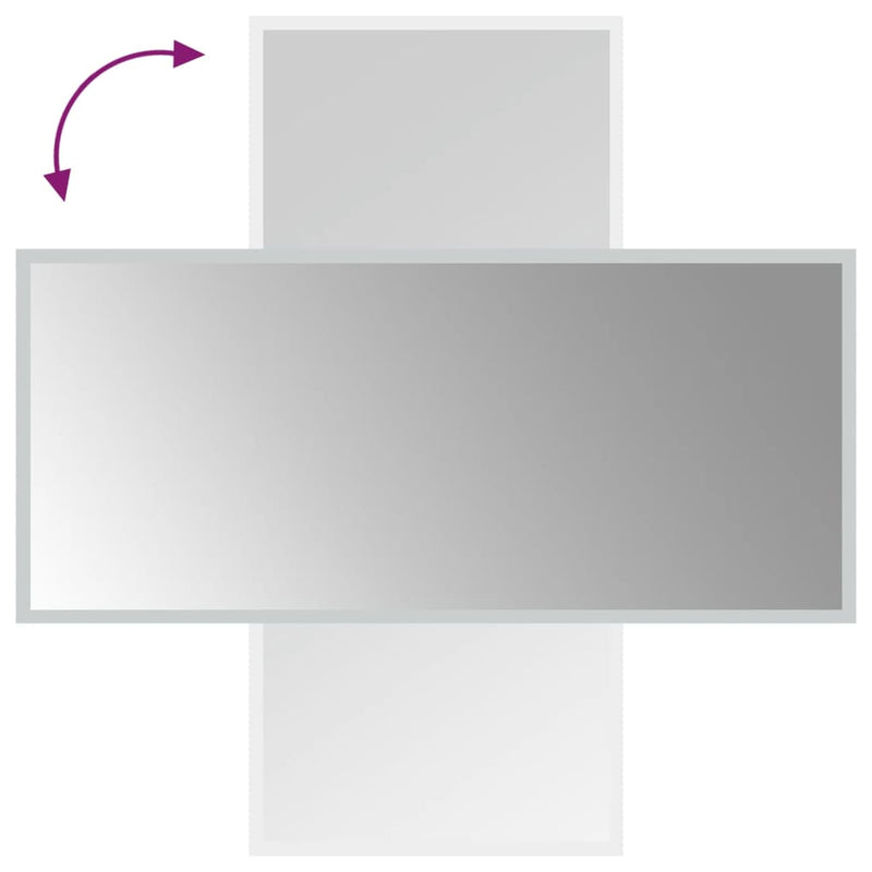 vidaXL LED-es fürdőszobatükör 40x90 cm