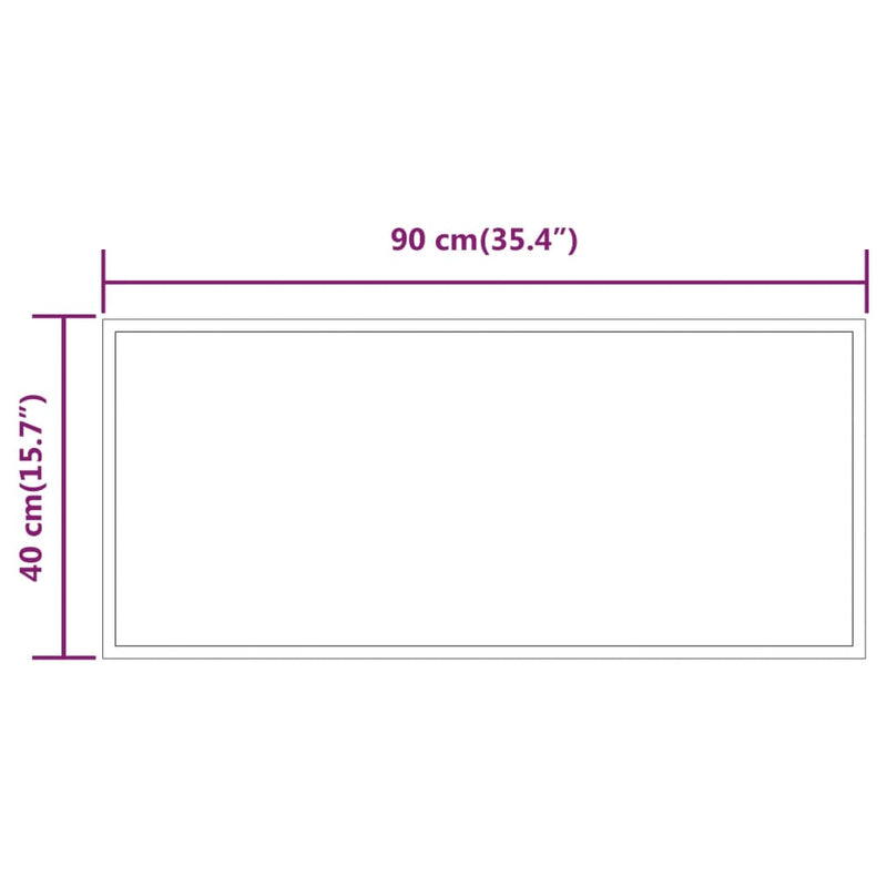 vidaXL LED-es fürdőszobatükör 40x90 cm