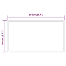 vidaXL LED-es fürdőszobatükör 50x90 cm