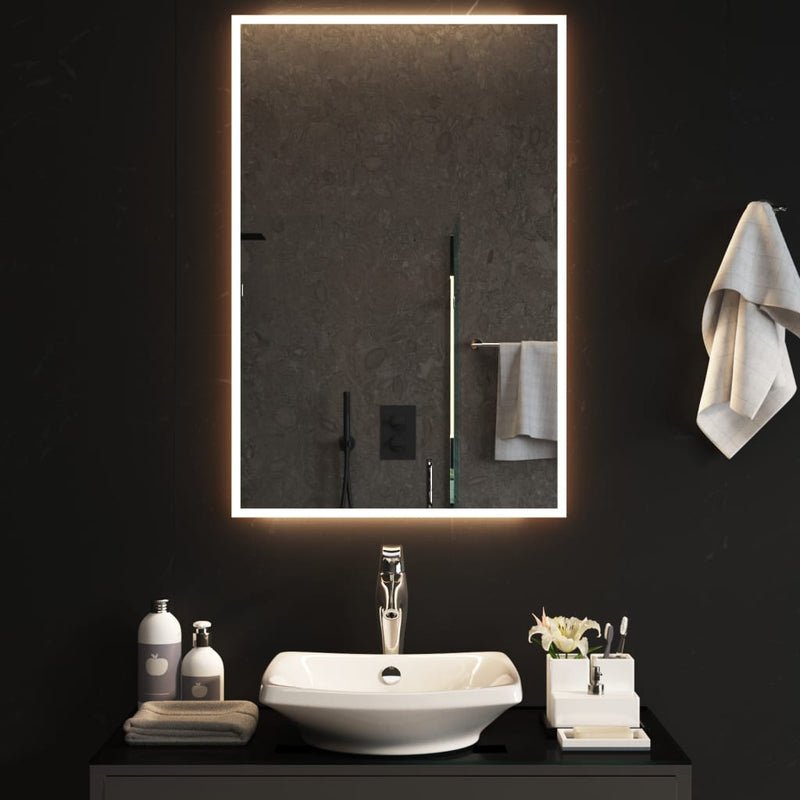 vidaXL LED-es fürdőszobatükör 60x90 cm