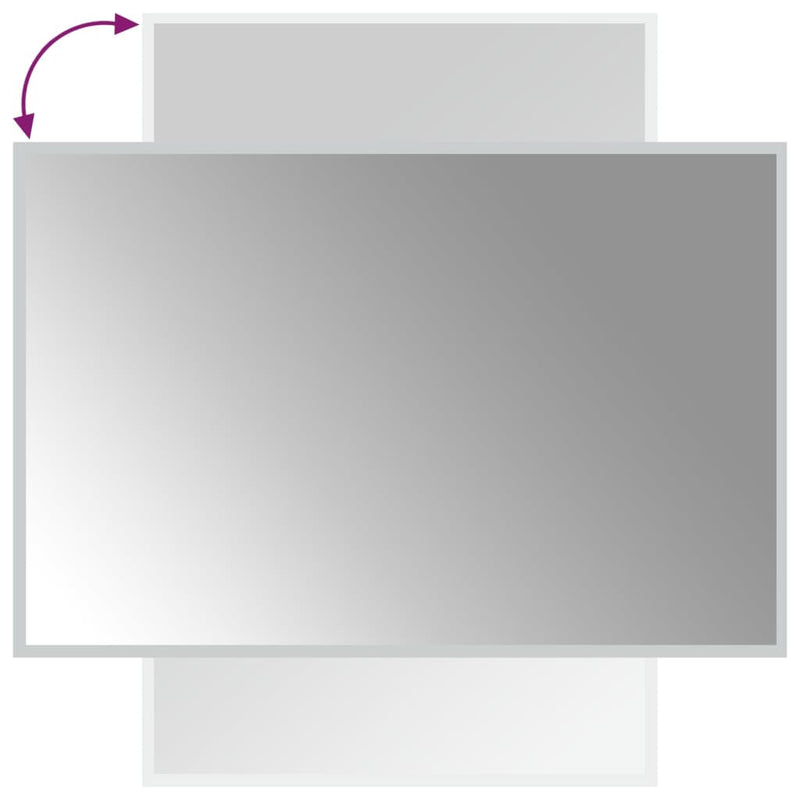 vidaXL LED-es fürdőszobatükör 60x90 cm