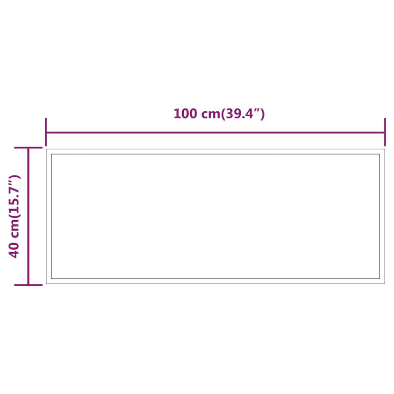 vidaXL LED-es fürdőszobatükör 40x100 cm
