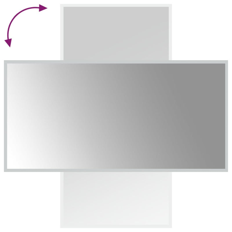 vidaXL LED-es fürdőszobatükör 50x100 cm