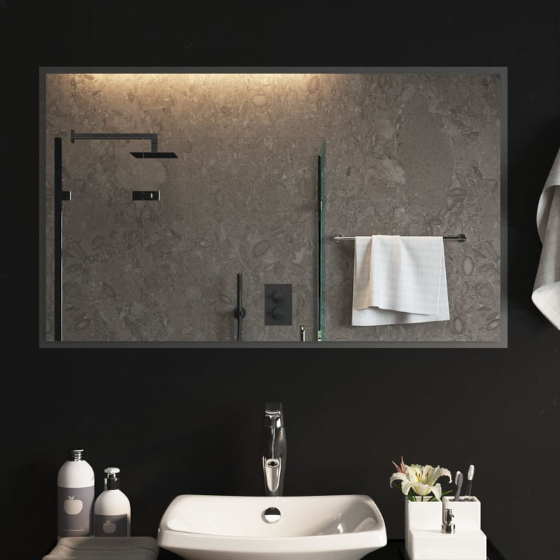 vidaXL LED-es fürdőszobatükör 60x100 cm