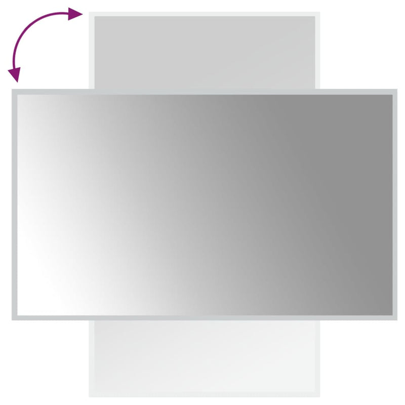 vidaXL LED-es fürdőszobatükör 60x100 cm
