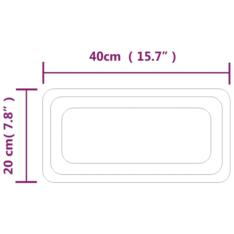 vidaXL LED-es fürdőszobatükör 20x40 cm