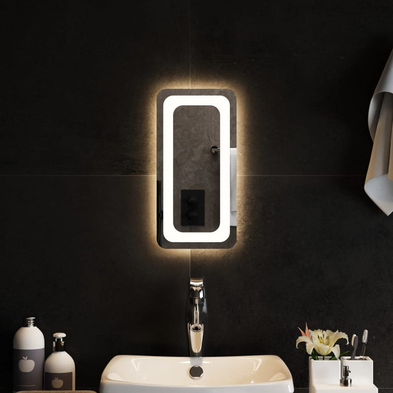 vidaXL LED-es fürdőszobatükör 20x40 cm