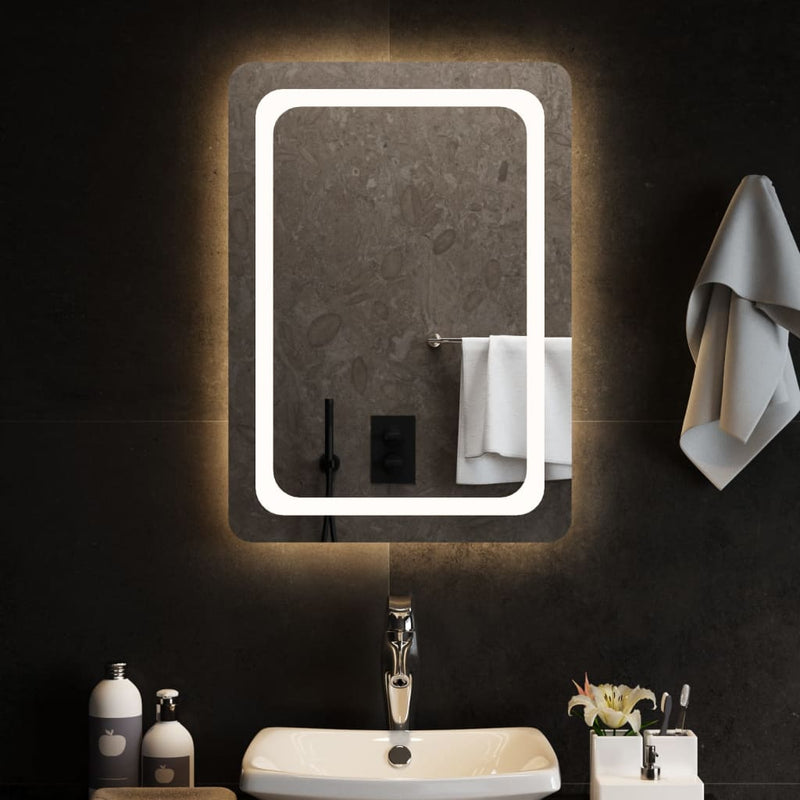 vidaXL LED-es fürdőszobatükör 50 x 70 cm