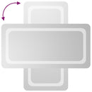 vidaXL LED-es fürdőszobatükör 40x80 cm