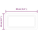 vidaXL LED-es fürdőszobatükör 40x80 cm