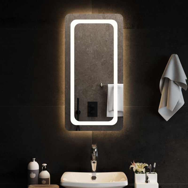 vidaXL LED-es fürdőszobatükör 40x80 cm