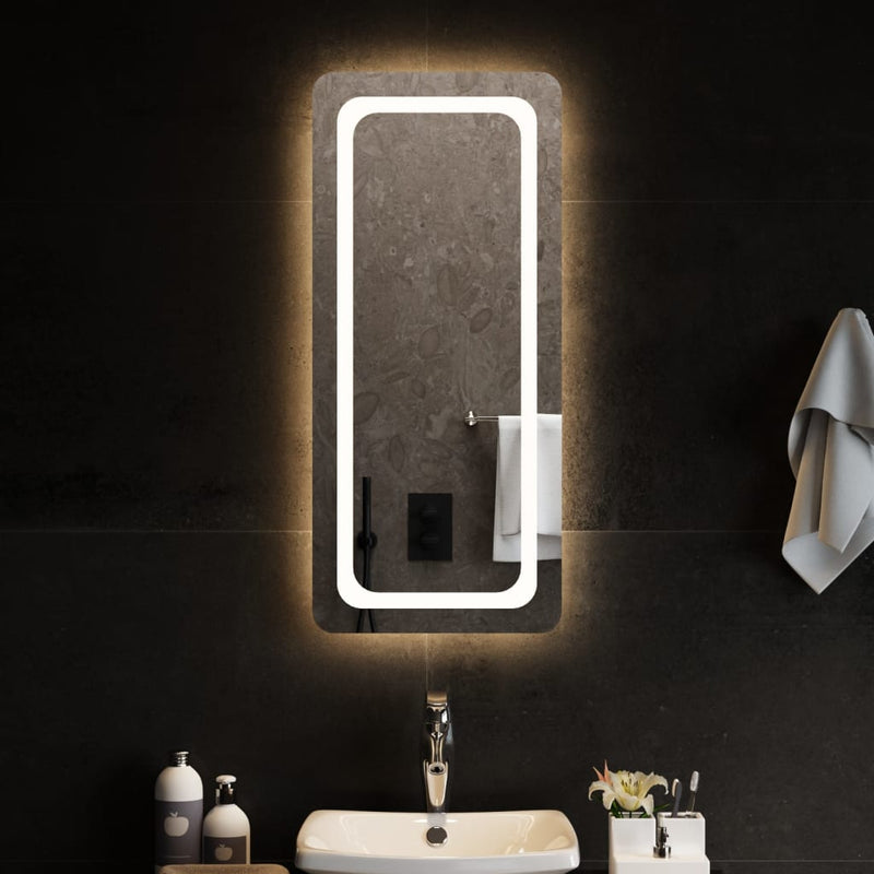 vidaXL LED-es fürdőszobatükör 40x90 cm