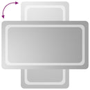 vidaXL LED-es fürdőszobatükör 50x90 cm