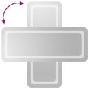 vidaXL LED-es fürdőszobatükör 40x100 cm