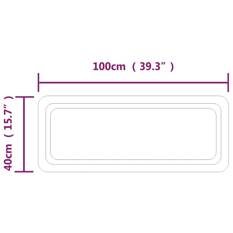 vidaXL LED-es fürdőszobatükör 40x100 cm
