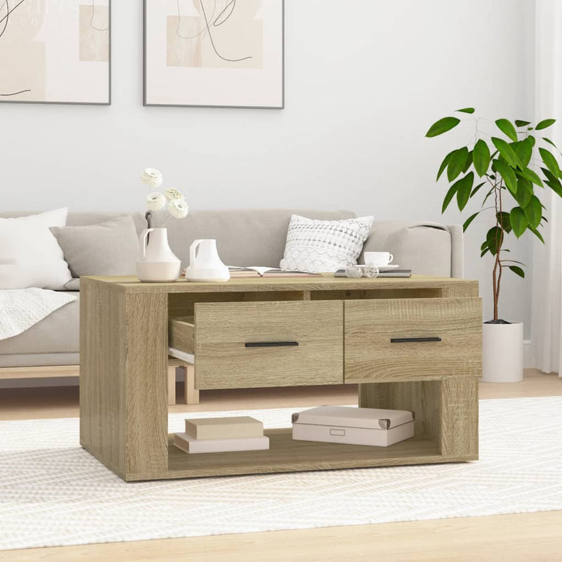 vidaXL sonoma tölgy színű szerelt fa dohányzóasztal 80 x 50 x 40 cm