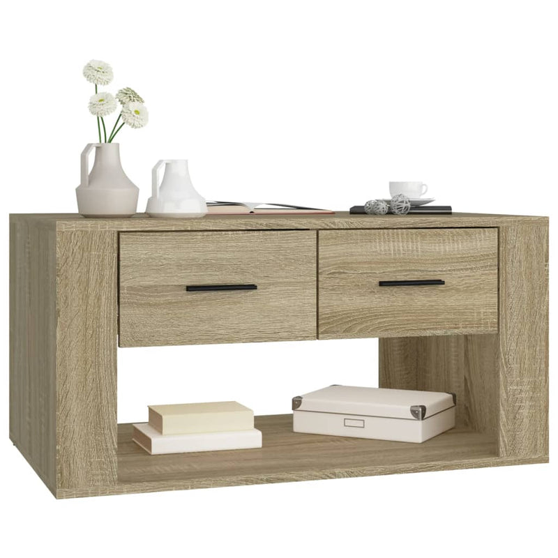 vidaXL sonoma tölgy színű szerelt fa dohányzóasztal 80 x 50 x 40 cm