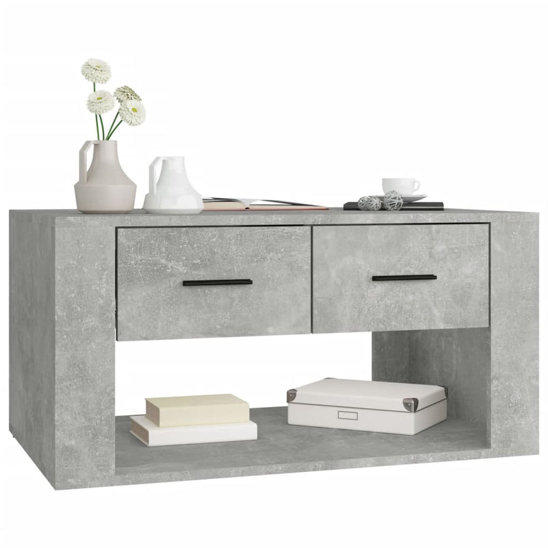 vidaXL betonszürke szerelt fa dohányzóasztal 80x50x40 cm