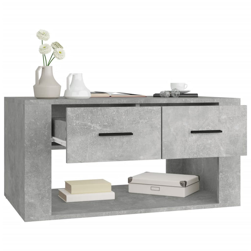 vidaXL betonszürke szerelt fa dohányzóasztal 80x50x40 cm