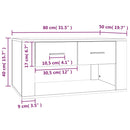 vidaXL betonszürke szerelt fa dohányzóasztal 80x50x40 cm