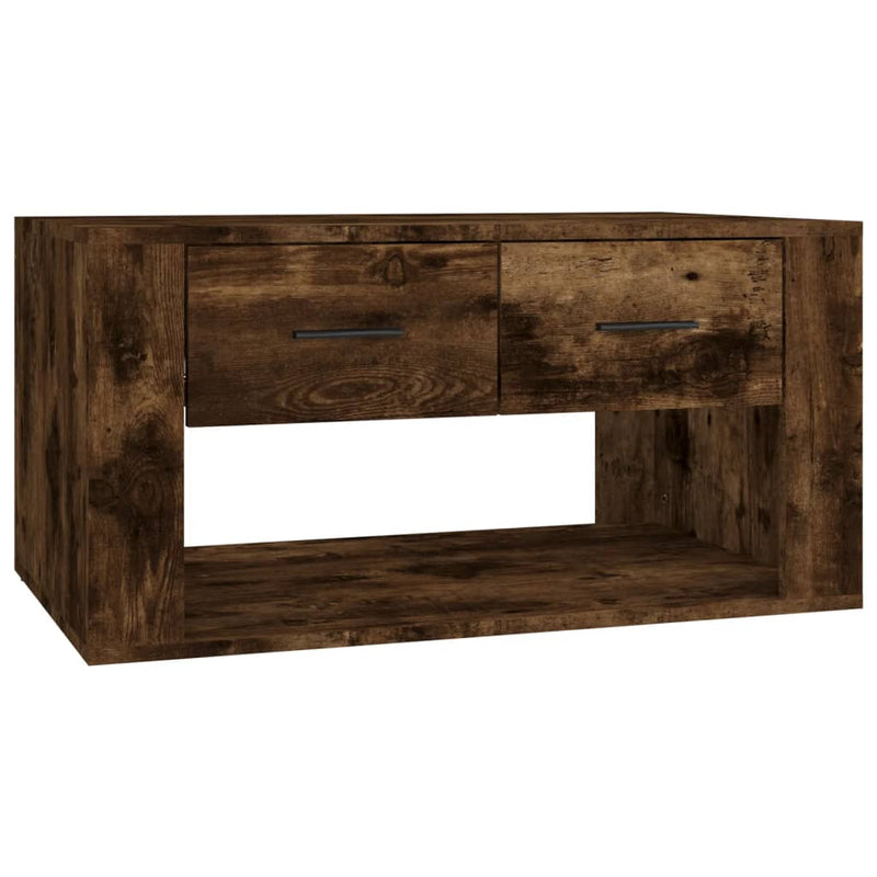 vidaXL füstös tölgy színű szerelt fa dohányzóasztal 80 x 50 x 40 cm