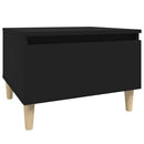 vidaXL fekete szerelt fa kisasztal 50 x 46 x 35 cm