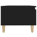 vidaXL fekete szerelt fa kisasztal 50 x 46 x 35 cm