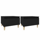 vidaXL 2 db fekete színű szerelt fa kisasztal 50 x 46 x 35 cm