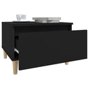 vidaXL 2 db fekete színű szerelt fa kisasztal 50 x 46 x 35 cm