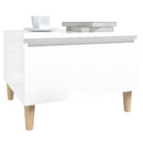 vidaXL 2 db magasfényű fehér szerelt fa éjjeliszekrény 50 x 46 x 35 cm