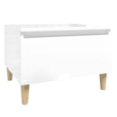 vidaXL 2 db magasfényű fehér szerelt fa éjjeliszekrény 50 x 46 x 35 cm