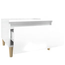 vidaXL 2 db magasfényű fehér szerelt fa éjjeliszekrény 50 x 46 x 35 cm